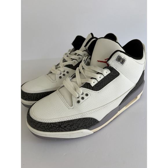 Nike Air Jordan 3 Retro Cement Grey White Men\'s Size 11 Used W/Box Streetwear OG main image 6